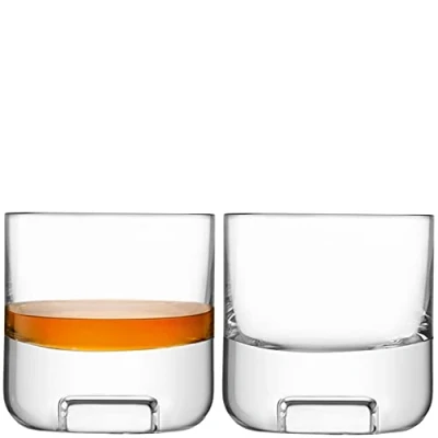 Imagen de LSA International Vaso de whisky (240 ml, transparente, juego 2 unidades, vidrio soplado y hecho a mano, KC01)