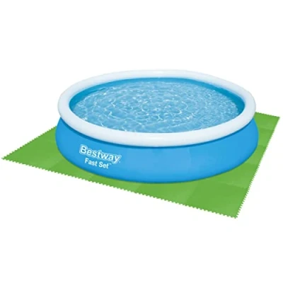 Imagen de Bestway Flowclear 58636 Protector de Suelo para Piscinas 9 Piezas 78x78 cm, Gris