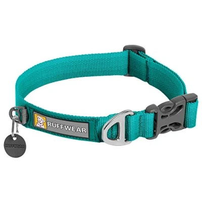 Imagen de RUFFWEAR Collar de Perro, Front Range Collar, Resistente Correa Tubelok, Anillo fijación Aluminio y Hebilla Apertura Lateral, Elegante Duradero, Aurora Teal, Large, 51 66 cm
