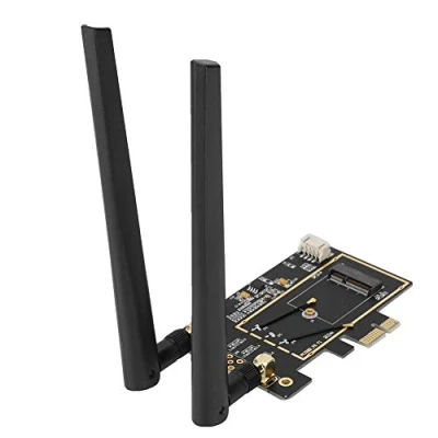 Imagen de Bewinner PCI E M.2 /NGFF Convertidor de Tarjeta Red WLAN Adaptador Escritorio para 8260 7265 1535 7260 con 2.4 / 5G Antena Banda Dual Admiten WiFi PCIe y USB BT