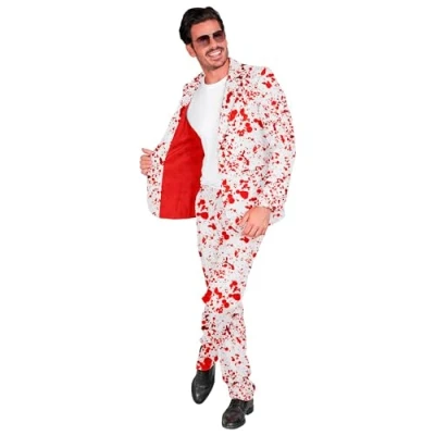 Imagen de WIDMANN MILANO PARTY FASHION disfraz de traje sangriento, blanco con manchas sangre, terror, Halloween
