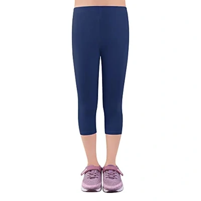 Imagen de L&amp;K II Niños niñas Leggings 3/4 Pantalones Capri Hechos de algodón Ropa Escolar 116 2723 Negro