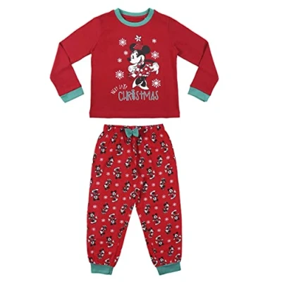 Imagen de CERDÁ LIFE&#039;S LITTLE MOMENTS Chica de Mickey Mouse Pijama Familiar a Juego Navidad 100% Algodón Licencia Oficial Disney, Rojo, 12 años para Niñas