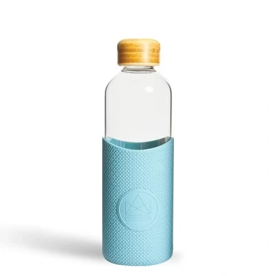 Imagen de Neon Kactus Botella de agua vidrio transparente reutilizable hecha con borosilicato Para bebidas frías y calientes Duradera, a prueba fugas, antideslizante apta