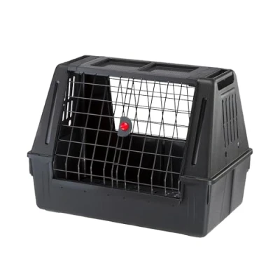 Imagen de Ferplast Transportín Perros Coche Atlas Car Scenic 80, Transportin Perro Mediano MAX 20 Kg. Cerradura de Seguridad, Compartimentos portaobjetos, Alfombrilla Drenaje incluida, 82 x 51 h 61 cm.