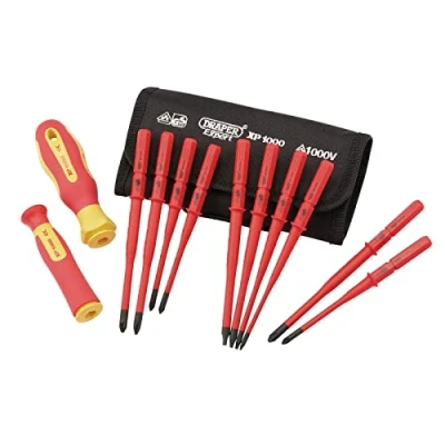 Imagen de Draper Juego de destornilladores intercambiables 12 piezas XP1000 extra delgado portátil con funda 70867