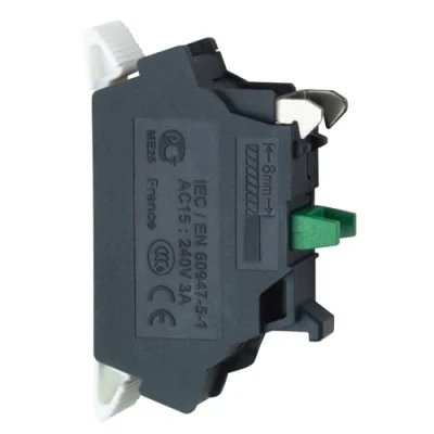 Imagen de Schneider Electric ZBE1015 Bloque Contactos de Botón Control, ZBE Diámetro 22, 1 NA, Terminales Resorte, Juego 4