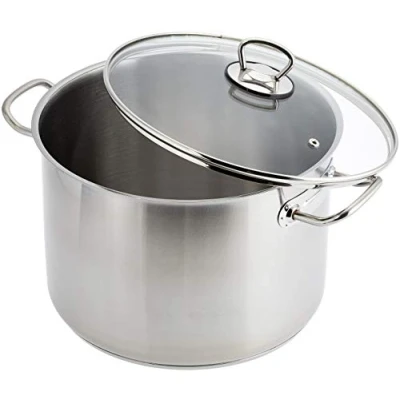 Imagen de GSW Stahlwaren GmbH Olla, 26 x 18 cm, 10 L, Acero Inoxidable, Plata/Claro, 30 cm