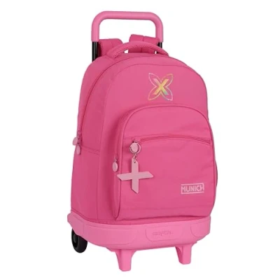 Imagen de Safta MUNICH FRESA Mochila Grande con Ruedas, Compacta, Extraíble, Ideal para Niños de Diferentes Edades, Cómoda y Versátil, Calidad Resistencia, 33x22x45 cm, Color