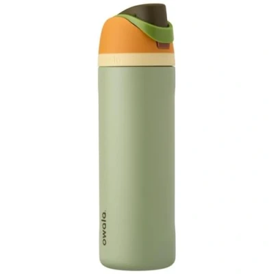 Imagen de Owala FreeSip Botella agua acero inoxidable con pajita, 710 ml térmica a prueba de fugas para el deporte y los viajes, sin BPA, Camo Cool