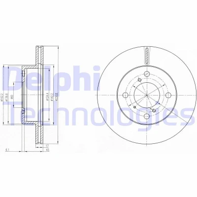 Imagen de DELPHI BG3499 Disco de freno 232 17 4 ventilado aceitado sin procesar cojinete rueda, anillo sensor ABS SUZUKI: Wagon R+ II Hatchback