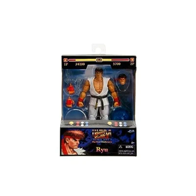 Imagen de Jada Street Fighter II Ryu, Figura Articulada 15cm, Con Manos y Cabeza Intercambiables, Accesorios 20 Puntos Articulados (253252025)