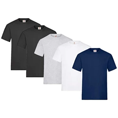 Imagen de Fruit of the Loom Camiseta para hombre, paquete de 5 unidades, XXL