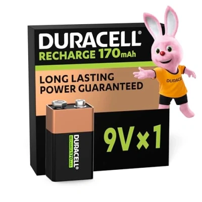Imagen de Duracell Recharge Ultra 9V, pila recargable 170 mAh, 1 unidad
