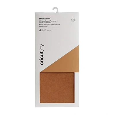 Imagen de Cricut Label Writable Paper Smart Labels 14x30cm 4 Pack (Kraft) M3, Brown, for Joy, 4, papel, Talla única,