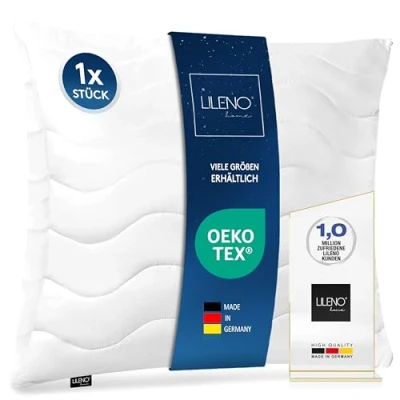 Imagen de LILENO HOME Juego de 1 relleno cojín 80 x cm, interior acolchado para alérgicos, funda microfibra como sofá, decoración y sillón, lavable a 40 C