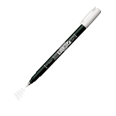 Imagen de Tombow Rotulador Fudenosuke Hard Blanco Pincel para Lettering, Caligrafia, Contornos, Dibujo, Ilustraciones, Esbozos Punta Elastica Dura Resistente al agua