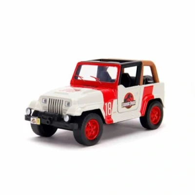 Imagen de Jada Jurassic Park Jeep Wrangler Radiocontrol, Multicolor, 15 x 7 cm