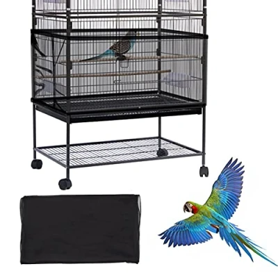 Imagen de Cubierta Grande para Jaula de pájaros, recogedor Semillas pájaros Daoeny, Red Ajustable Malla Nailon Suave, aireado, Protector Loro