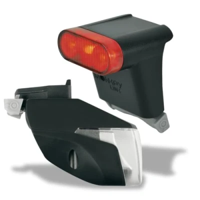 Imagen de MonkeyLink Light 50 Lux Set Connect Kit de iluminación para Bicicleta, Accesorios Luces Delanteras y traseras, fijación magnética, Fija, con homologación StVZO, Color Negro