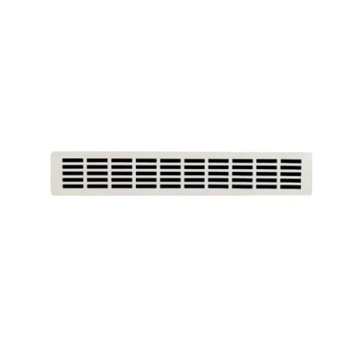 Imagen de Rejilla de Ventilación Aluminio Anodizado para Encimera Cocina, Salida Aire Calor Zócalo con Recubrimiento Polvo Blanco RAL 9016, Difusor Armario (40.5 x 7 CM)