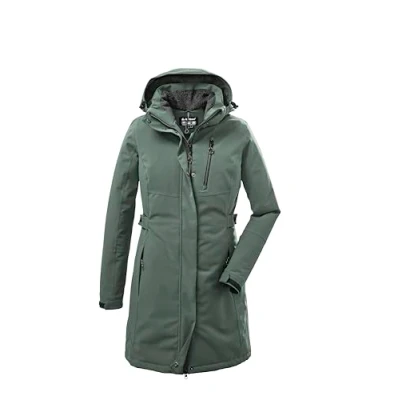 Imagen de killtec Mujer Parka/parka funcional con capucha cremallera KOW 165 WMN PRK, grüngrau, 36, 37726 000
