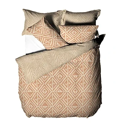 Imagen de furn. Tanza nórdica y Funda de Almohada Conjunto, Terracota, Rey