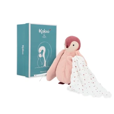 Imagen de Kaloo Kissing Plush Pink Penguin 20 cm Soft Polyester and Micro Velvet Companion Gift Boxed Set for Babies Toddlers Early Development Toy from Birth K212006