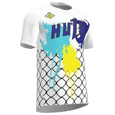 Imagen de Maillot Ciclismo Hombre Verano Bicicleta Montaña Bike MTB Camiseta con Mangas Cortas para De Carretera/Multideporte/Fitness (XL,style 22)
