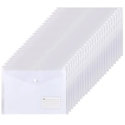 Imagen de carteras de plástico transparente A4 24 con bolsillo para etiquetas, archivos documentos, cartera