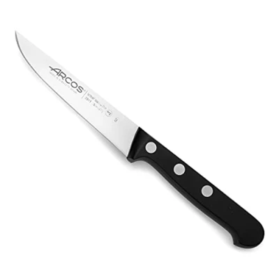 Imagen de Arcos Cuchillo verduras Acero Inoxidable. profesional para pelar frutas y verduras. Mango ergonómico polioximetileno Hoja 100 mm. Serie Universal. Color negro.