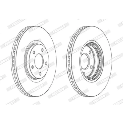 Imagen de FERODO PREMIER DDF1724C Disco de freno 320 28 5 ventilado revestido sin tornillos NISSAN: Qashqai / Qashqai+2 I, Juke, I Van
