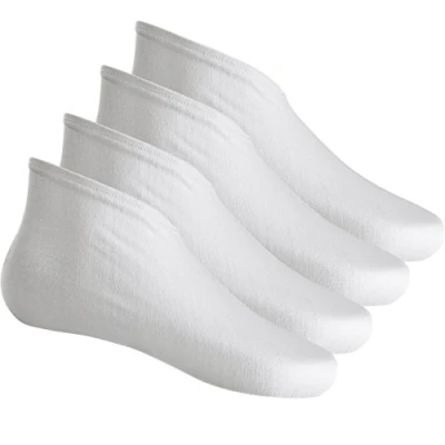 Imagen de 2 Pares Calcetines Hidratantes de Spa Pies Algodón Cosmética para Piel Seco Duro Agrietado, Blanco