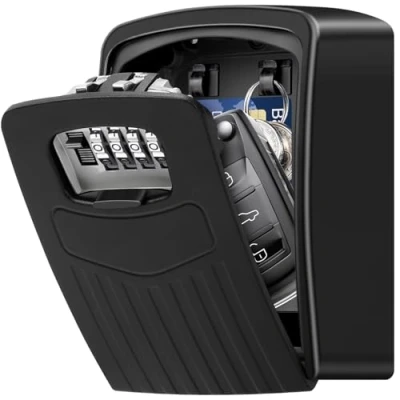 Imagen de BTNEEU Caja Seguridad Llaves, Combinacion Llave Grande, Llaves Codigo Montaje en Pared, Key Lock Box 4 Dígitos Almacenamiento Seguro para Casa Coche Garaje Escuela Gimnasio