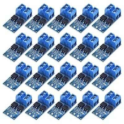 Imagen de Vegena 20 Piezas Mosfet Módulo de Controlador Alta Potencia 5V 36V 15A (máx. 30A) 400W Dual Trigger Switch Drive Module PWM Driver Ajuste Interruptor Electrónico Placa Control