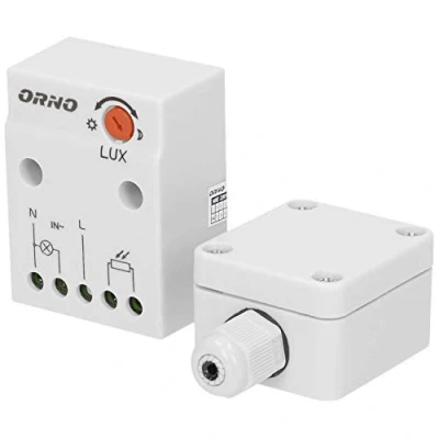 Imagen de ORNO CR 232 Interruptor Crepuscular 10W 2300W IP65 Resistente al Agua (Montaje en Superficie)