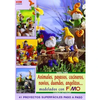 Imagen de Serie Fimo nº 23. ANIMALES, PAYASOS, COCINEROS, NOVIOS, DUENDES, ANGELITOS (CREA CON FIMO)