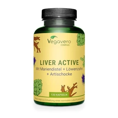 Imagen de Detox Higado Vegavero® 3300 mg Cardo Mariano + Alcachofa Diente de León 80% Silimarina 40% colina Depurativo Diuretico Digestion Sin Aditivos Vegano 120 Cápsulas