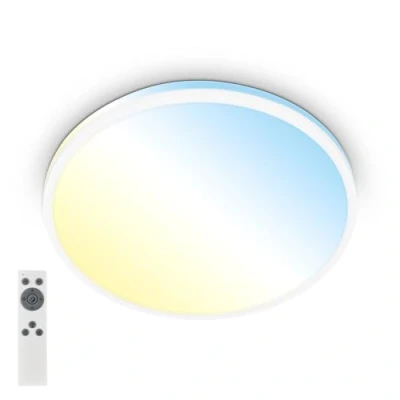 Imagen de BRILONER lámpara LED de techo con mando a distancia, blanco cálido frío, regulable sin etapas, LED, 33 x 6 cm,