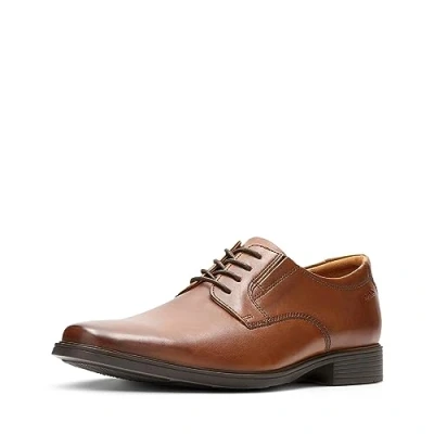 Imagen de Clarks Hombre Tilden Plain Oxford, Marrón (Dark Tan Leather 350), 43 EU