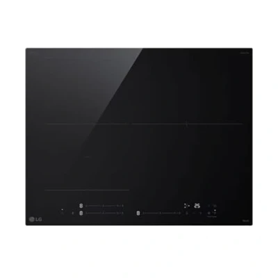 Imagen de Placa inducción LG CBIZ2432B, 3 Zonas, 1 Zona Flex, Ancho 59 cm, Cristal Negro