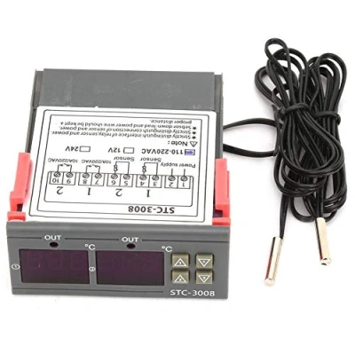 Imagen de Nitrip STC 3008 Pantalla dual Sensor de sonda NTC Controlador termostato temperatura digital(110 220V)