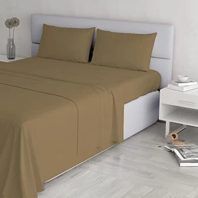 Imagen de Italian Bed Linen Juego de sàbanas “Elegant, Avellana