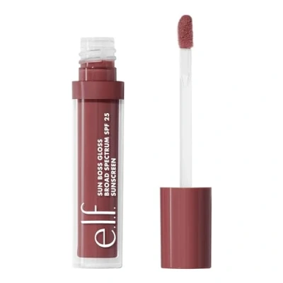 Imagen de e.l.f. Sun Boss Gloss SPF 25 Brillo de labios pigmentado para un acabado alto brillo, fórmula hidratante y nutritiva, vegano libre crueldad, That&#039;s My Jam
