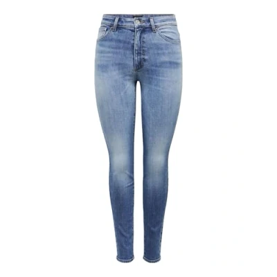 Imagen de Pantalones Vaqueros Ajustados de Mujer con Cintura Alta, Cremallera, Trabillas para cinturón y 5 Bolsillos, Color:Azul Oscuro, Talla:29W / 32L, Largo la Pierna:L32