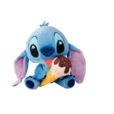 Imagen de Simba Peluche Disney Stitch con Helado, 25 cm expresión veraniega, Lengua Fuera y Felpa Ultra Suave, Desde los Primeros Meses, óptimo para Regalar o coleccionar (6315870516)