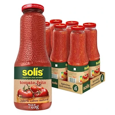 Imagen de SOLÍS Tomate Frito Clásico Frasco Cristal Pack de 6 x 725g sin gluten