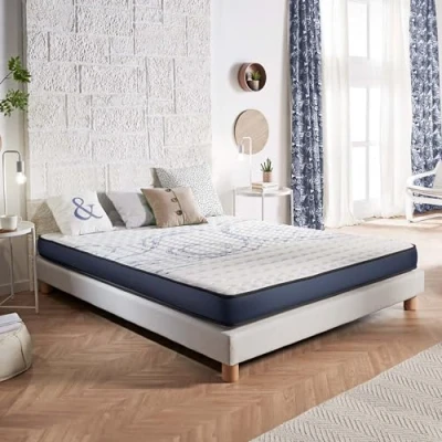 Imagen de Naturalex Colchón Viscoelástico 150x190 cm Altura 15 PerfectDream Espuma Ultra Transpirable MemoFeel V30 + Blue Látex Máximo Comfort Hipoalergénico Reversible