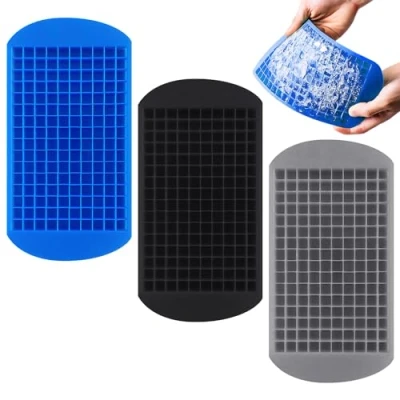 Imagen de 3 bandejas pequeñas para cubitos de hielo, mini bandeja silicona molde hielo pequeños