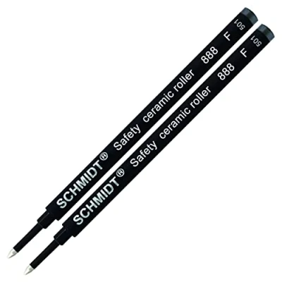 Imagen de Schmidt 888 F Recambio para bolígrafo alemán (2 unidades), color negro